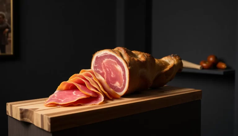 Corte de jamón como arte exposición de Jesús González