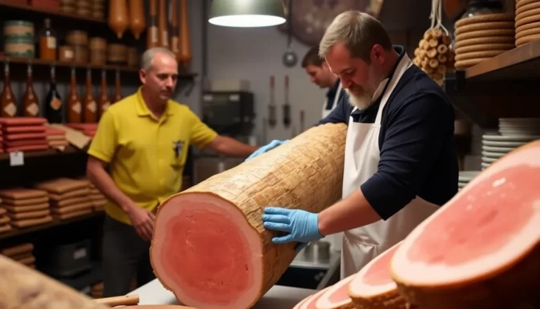Tello prepara el jamón más grande del mundo