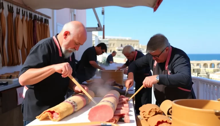 Campeonato de cortadores de jamón en Vejer, España