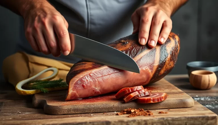 Cortador de jamón con un toque de seriedad