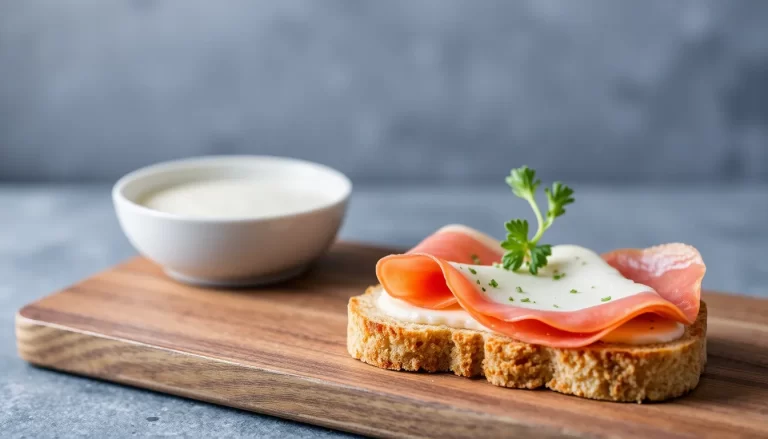 Tosta de jamón ibérico con queso brie deliciosa