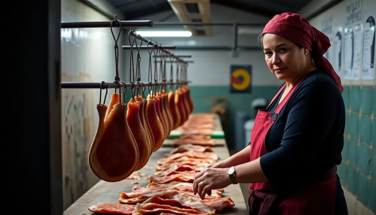 Mujeres en la industria del jamón