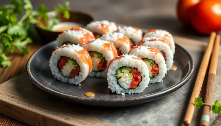 Sushi con jamón de bellota ibérico delicioso y fácil de hacer