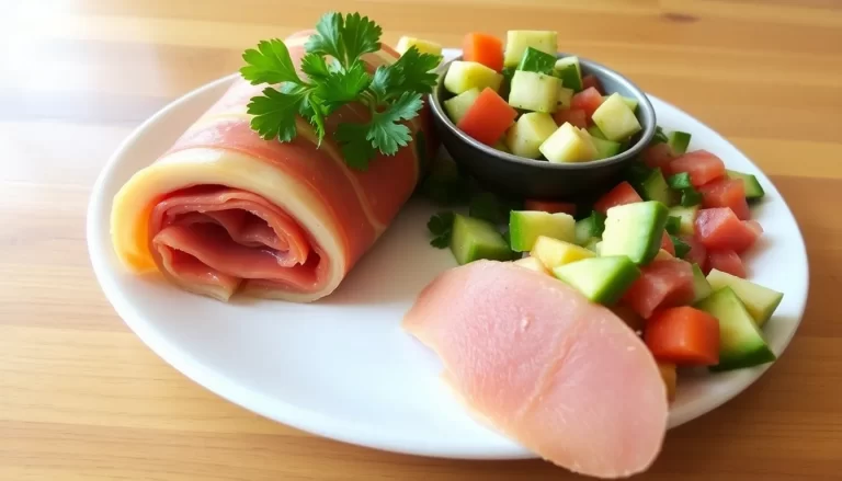 Cucurucho de jamón ibérico y ensalada de aguacate